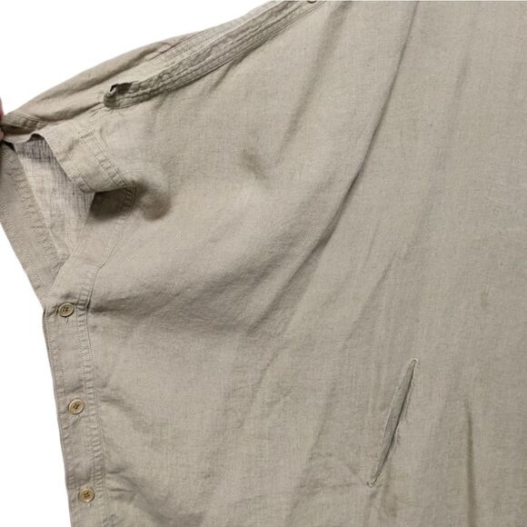 YOHJI YAMAMOTO Natural Linen Button Lagenlook French Dress - Picture 3 of 7